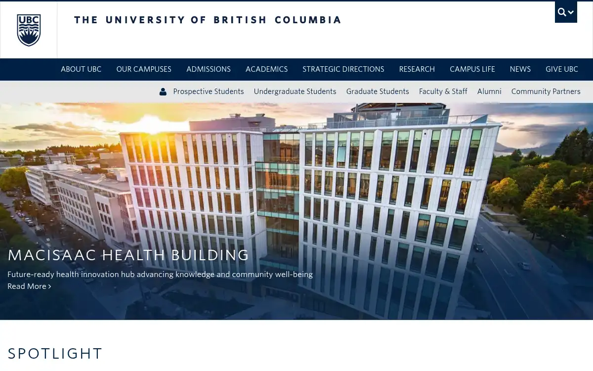 www.ubc.ca screenshot