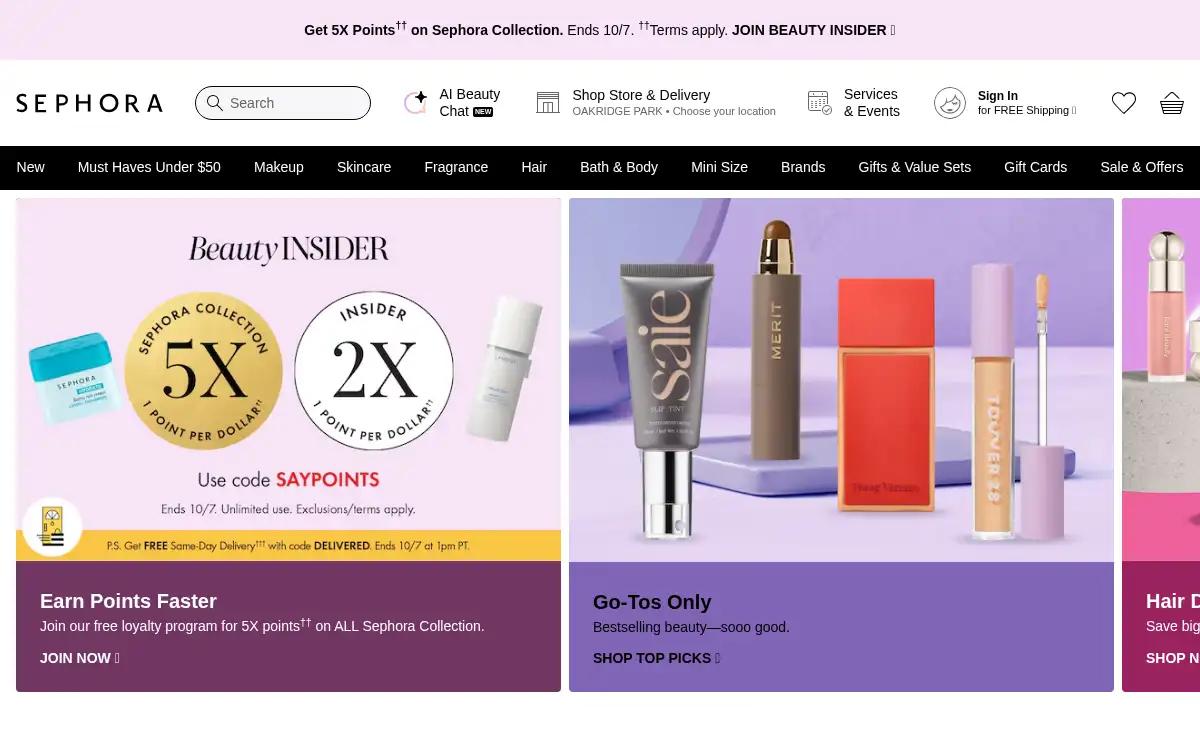 www.sephora.com screenshot