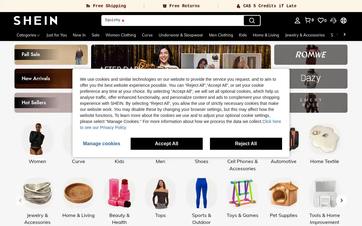 www.shein.com screenshot