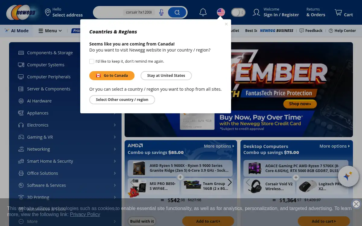 www.newegg.com screenshot