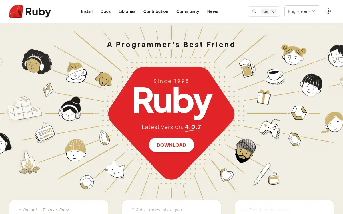 www.ruby-lang.org screenshot