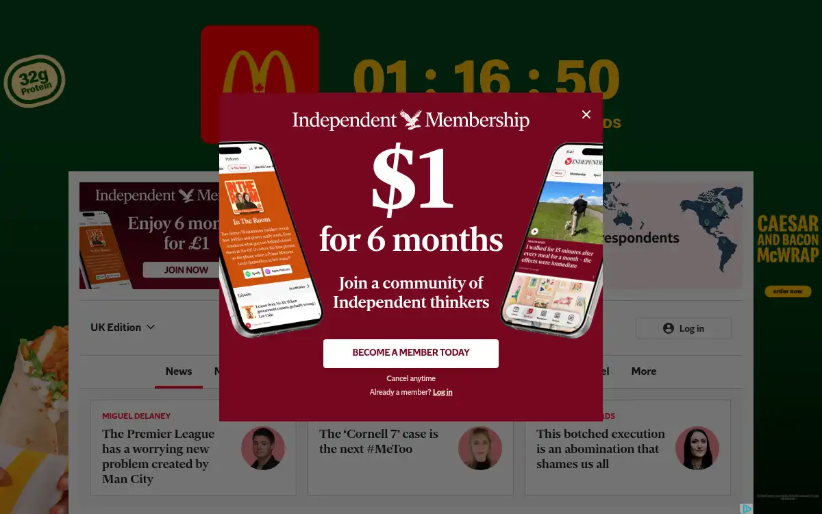 independent.co.uk screenshot