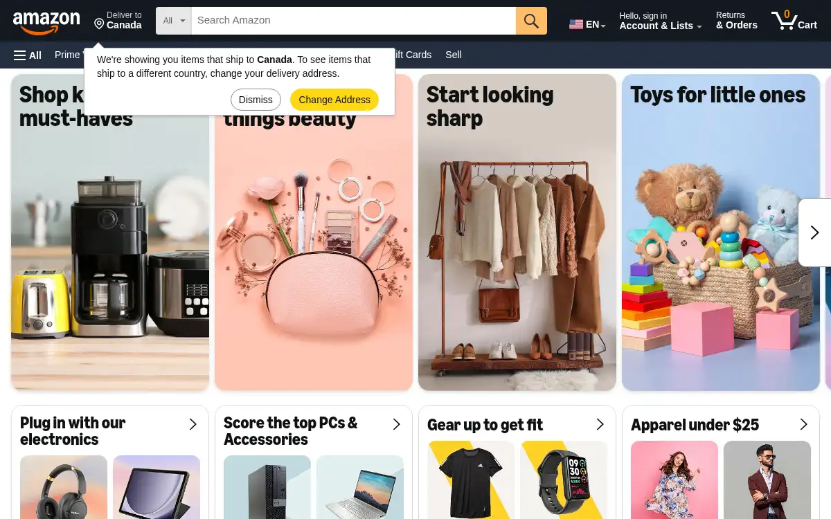 www.amazon.com screenshot