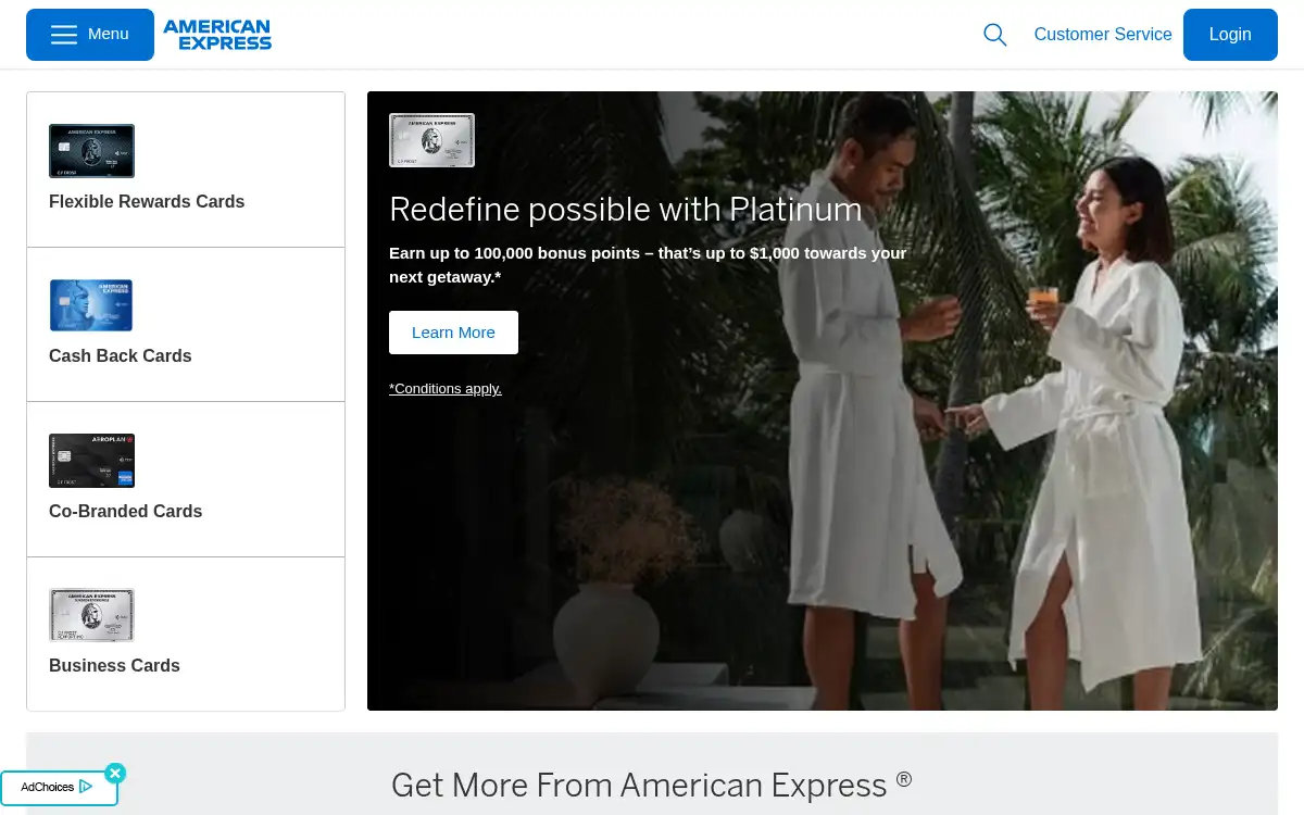 www.americanexpress.com screenshot