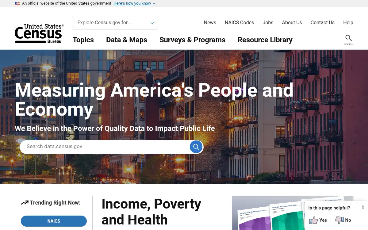 www.census.gov screenshot
