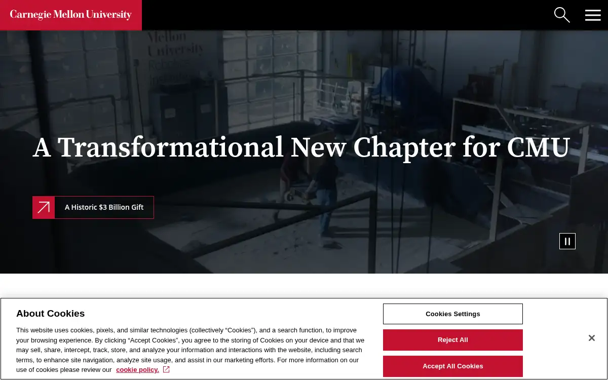 www.cmu.edu screenshot