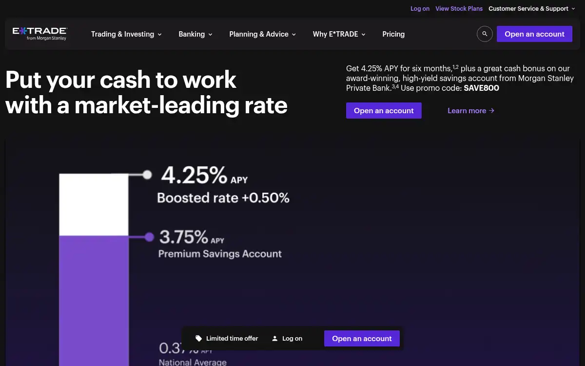 www.etrade.com screenshot