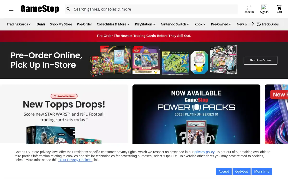 www.gamestop.com screenshot