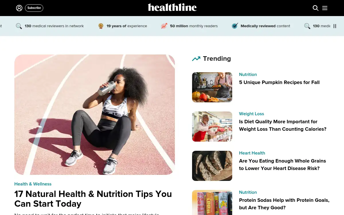 www.healthline.com screenshot