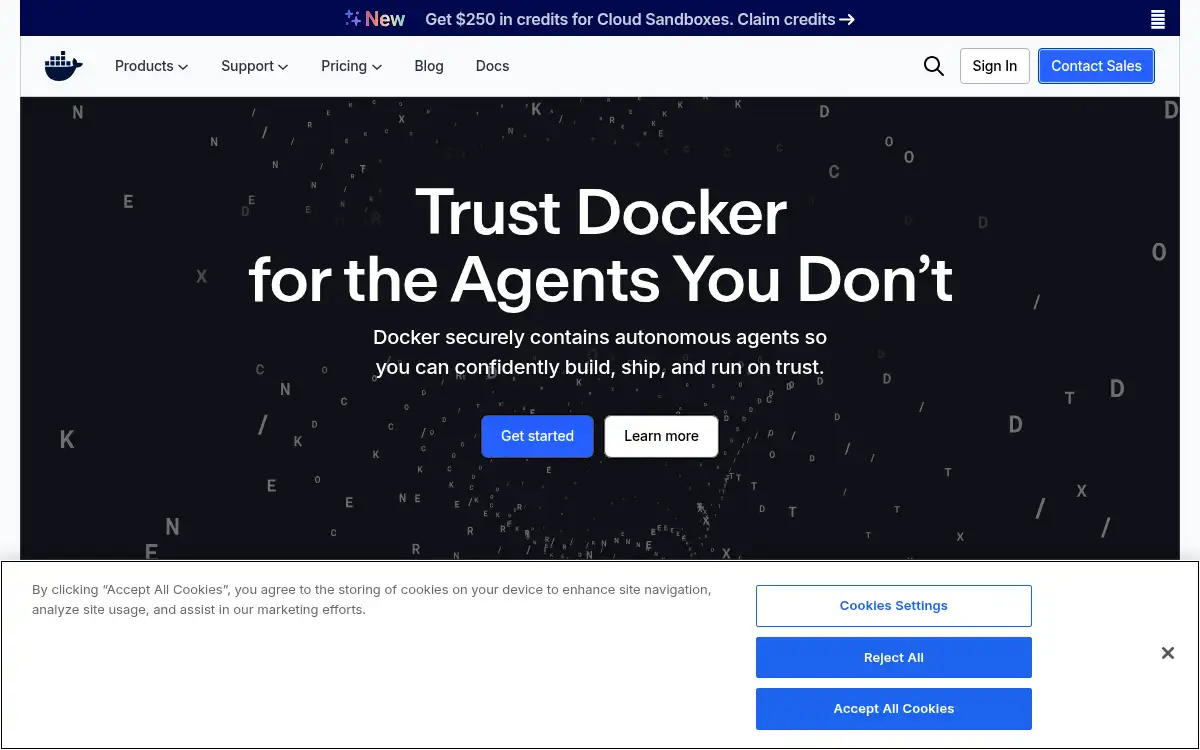 Final screenshot of https://www.docker.com